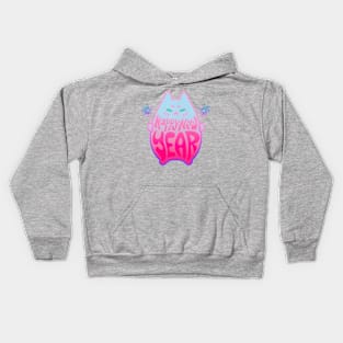 Happy New Year Cat Celebration #5 Blue Pink Purple Kids Hoodie